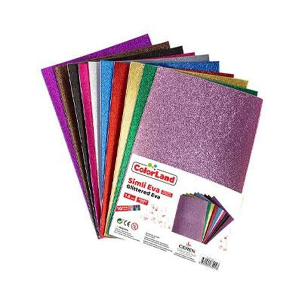 COLORLAND EVA A4 10 RENK SIMLI YAPISKANLI (EVA04)