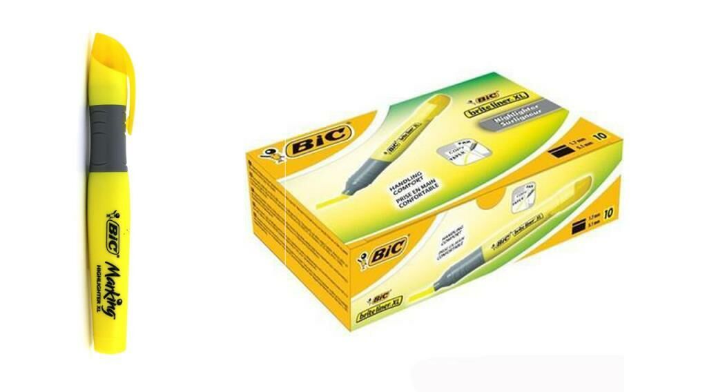 BIC FOSFORLU KALEM BRITE LINER XL SARI 10LU KUTU