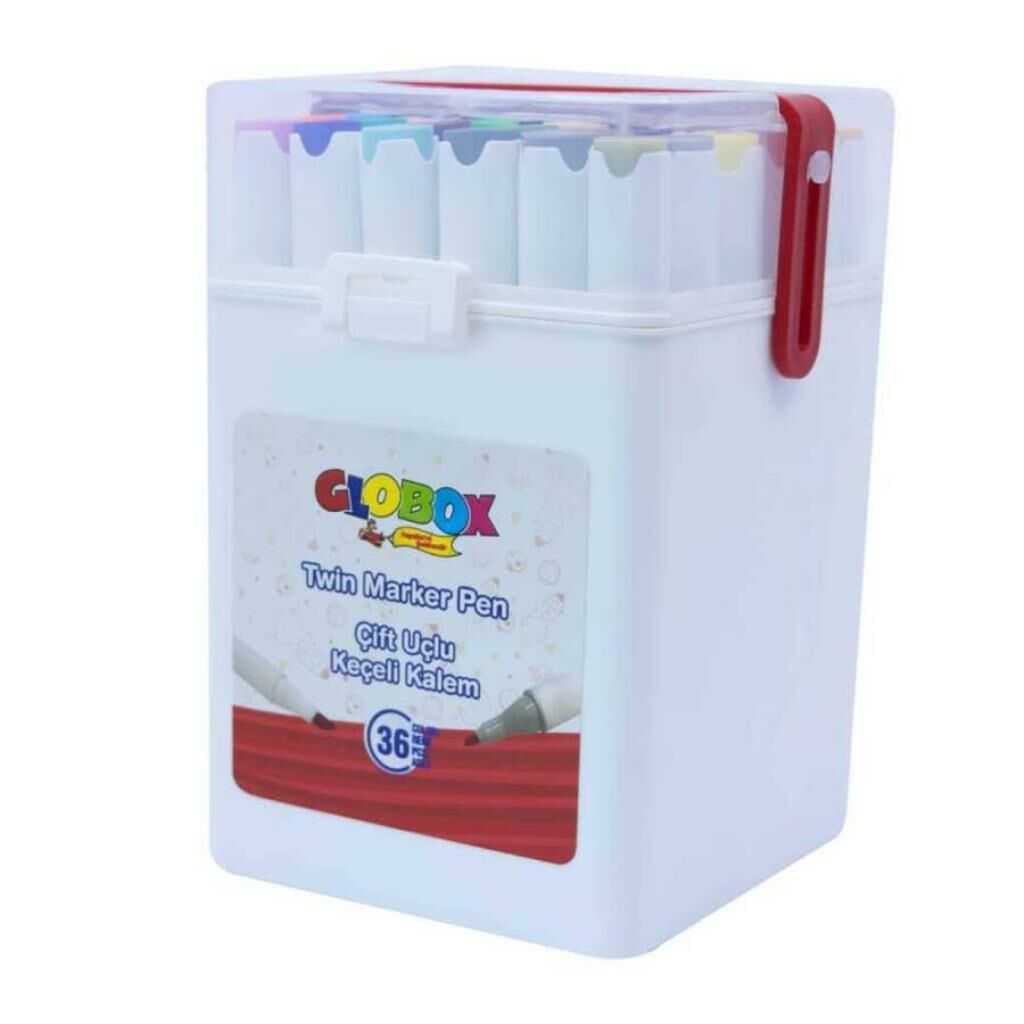 GLOBOX KECELI KALEM CIFT UCLU 36 LI (3683)