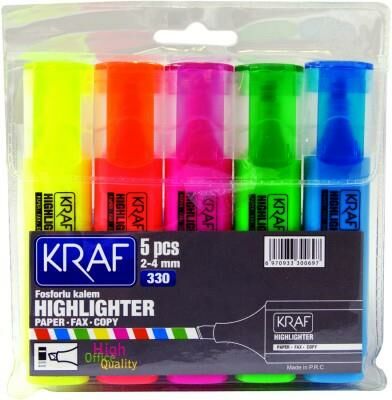 KRAF FOSFORLU KALEM 5 LI SET (330)