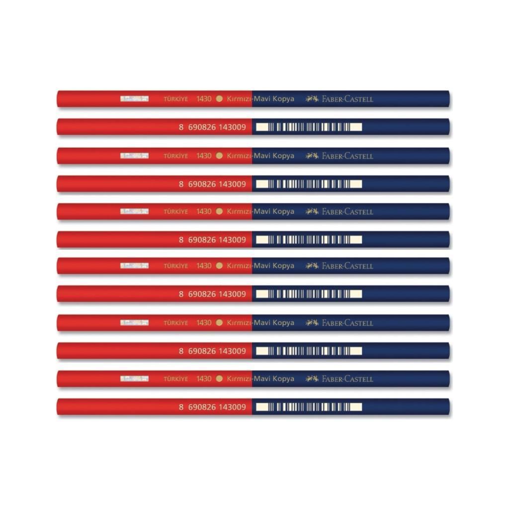 FABER KOPYA KALEMI KIRMIZI-MAVI 12 LI KUTU