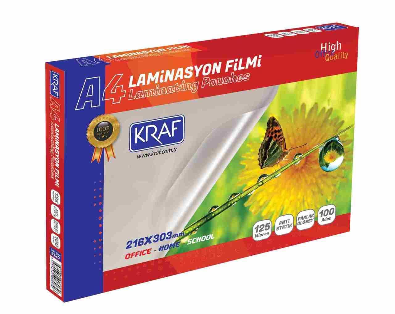 KRAF LAMINASYON FILMI A4 150mıc 100 LU (2129)