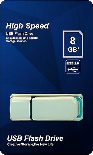 ELBA FLASH BELLEK 64 GB USB 2.0 PLASTIK BEYAZ-MAVI
