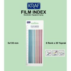 KRAF INDEX FILM (PP) 5x135MM 8 RENK X 20YP MORANDI