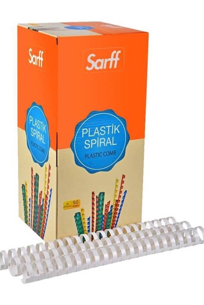 SARFF PLASTIK SPIRAL 51mm 50 LI BEYAZ (500syf)
