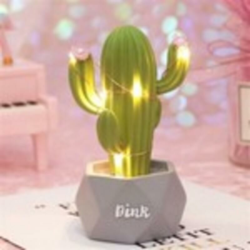 NEDI HEDIYELIK SUS KAKTUS PEMBE/YESIL ISIKLI 2019