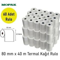 MOPAK TERMAL RULO 80x40  6 PAKET=60 ADET=1 KOLI
