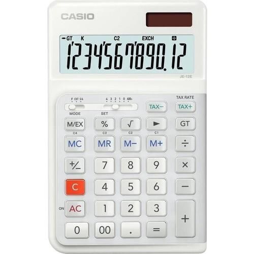 CASIO HESAP MAKINESI M.USTU ERGONOMIK JE-12E-WE