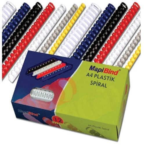 MAPI PLASTIK SPIRAL 38mm BEYAZ 50 LI