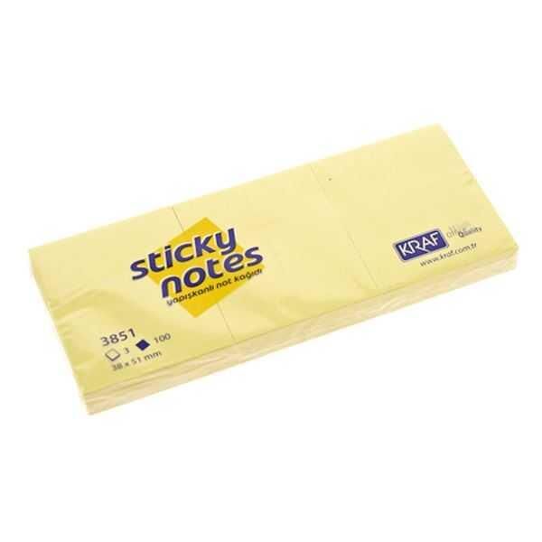 KRAF YAP.KAGIT 38X51 SARI 3x100 YP. (3851)
