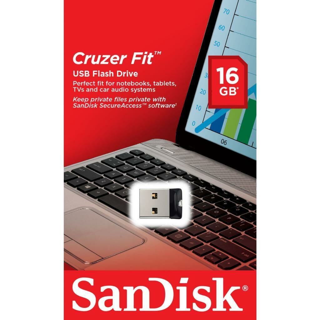 SANDISK FLASH DISK CRUZER FIT 16 GB (SDCZ33)