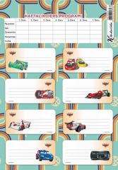 KESKIN OKUL ETIKETI CARS DERS PRG.3 LU (220130)