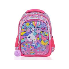 MIKRO OKUL CANTASI MUGGLE HAPPY UNICORN PEMBE 6443