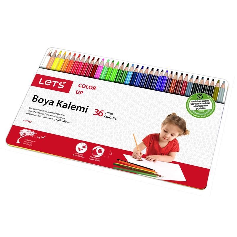 LETS KURUBOYA METAL KUTU TAM BOY 36 RENK (L-4136T)