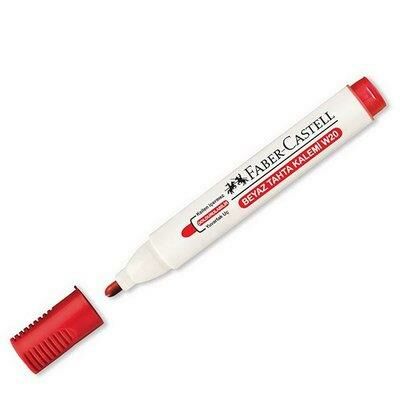 FABER CASTELL BEYAZ TAHTA KALEMI W20 KIRMIZI DOLDU