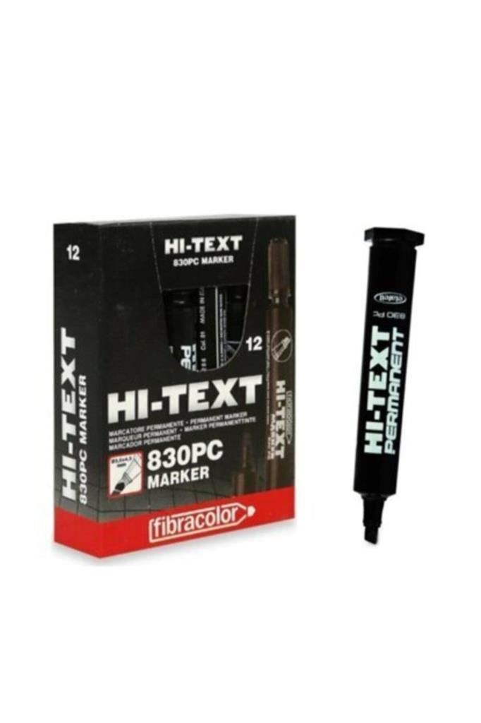 HI-TEXT PERMANENT MARKER YUV SIYAH 12LI (830PB)