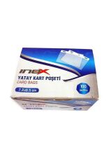 INOX KART POSETI YATAY SEFFAF 7,5x9,5 CM 100 LU