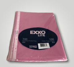 EXXO RENKLI PP POSET DOSYA PEMBE A4 100LU