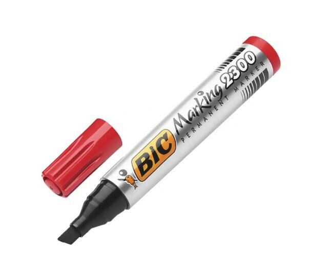 BIC PERMANENT MARKER 2300 KESIK UC KIRMIZI TEKLI