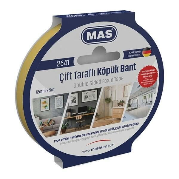 MAS CIFT TARAFLI KOPUK BANT 12MM X 5M 2641
