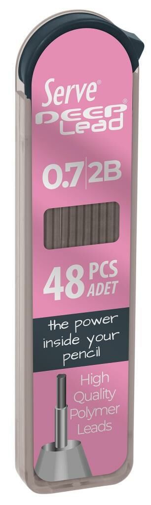 SERVE DEEP MEKANIK KALEM UCU 0.5MM 2B S.PEMBE TEKL