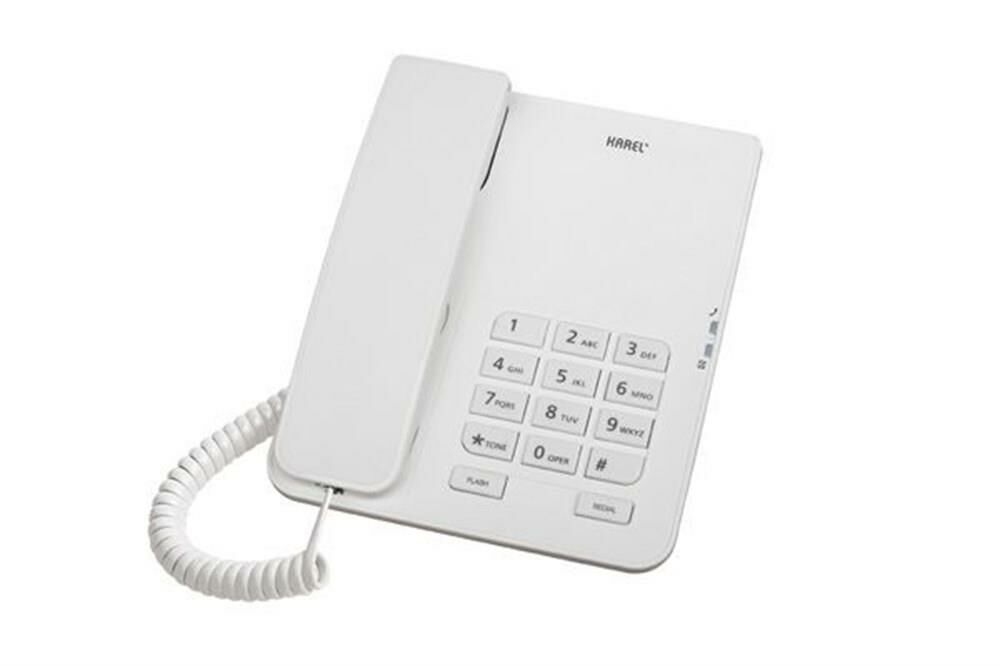 KAREL TM-140 MASAUSTU BEYAZ TELEFON