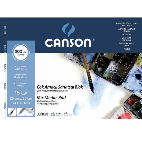 CANSON RESIM BLOK FINFACE 25x35 200g 15YP 152535