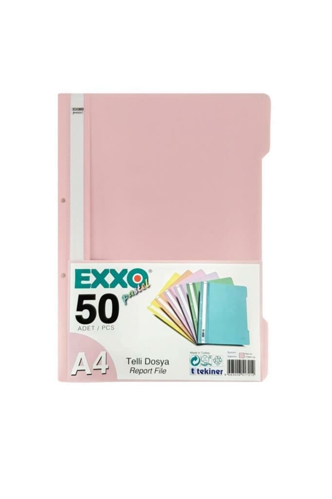 EXXO TELLI DOSYA SEFTALI PASTEL 50 LI