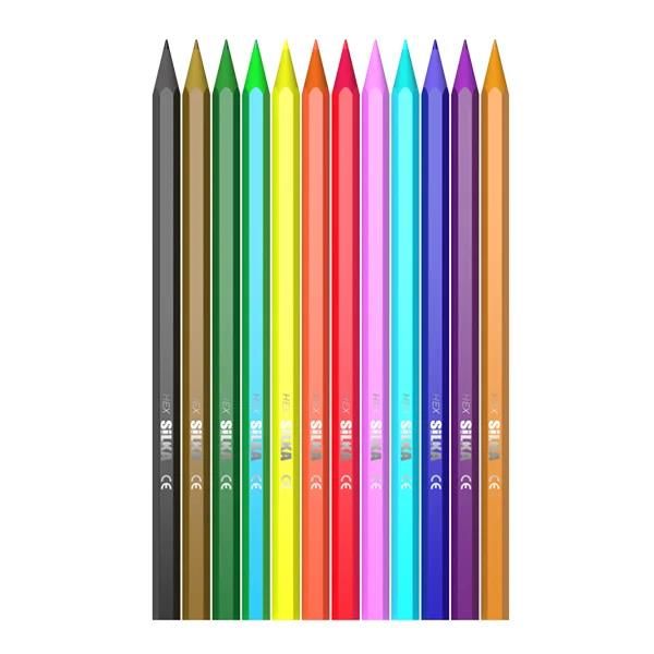 SILKA JUMBO UCGEN KURU BOYA 12 LI