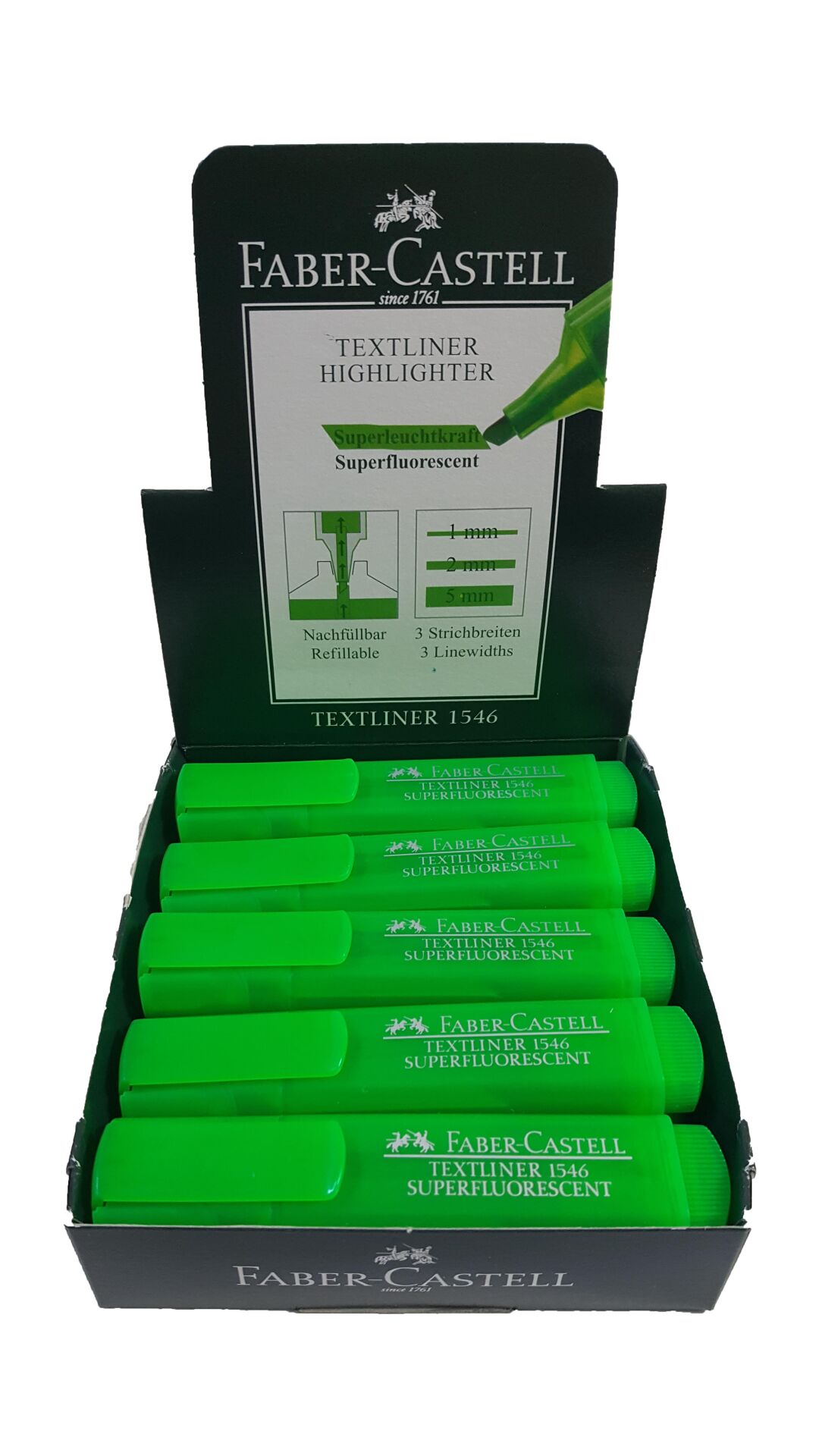 FABER FOSFORLU KALEM SEFFAF YESIL 10 LU(154663)