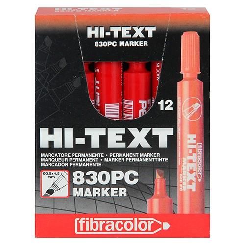 HI-TEXT PERMANENT MARKER KES KIRMIZI 12LI (830PCK)