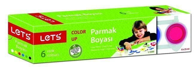 LETS PARMAK BOYA 6 RENK x 25ml (L-5500)