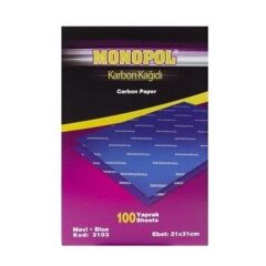MONOPOL MAVI KARBON KAGIDI  100 LU PAKET
