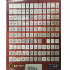 KRAF LASER ETIKET 2018 63x46mm (18x100=1800)HB1018