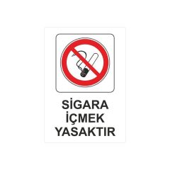 EKSTRAFIX SIGARA ICMEK YASAKTIR LEVHA(YUL412)25x35