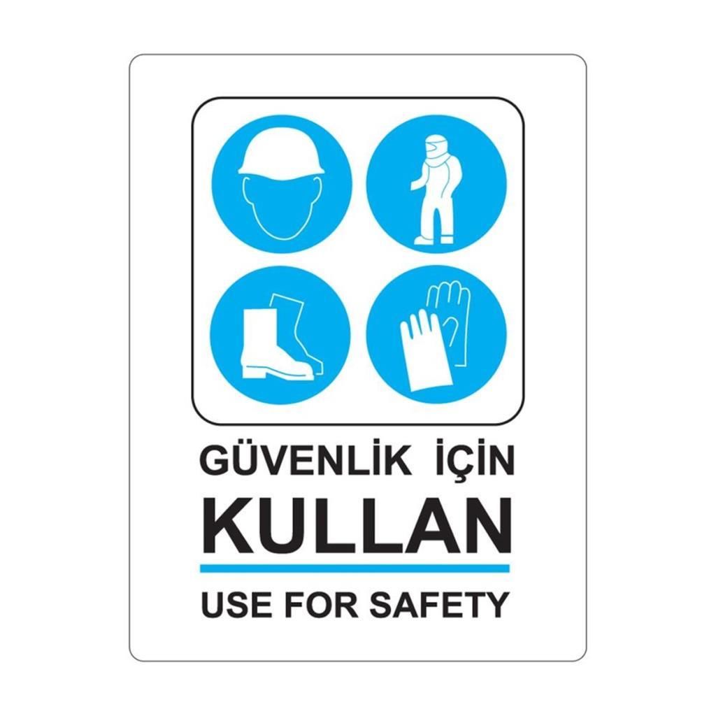 EKSTRAFIX GUVENLIK ICIN KULLAN LEVHA(YUL-414)25x35