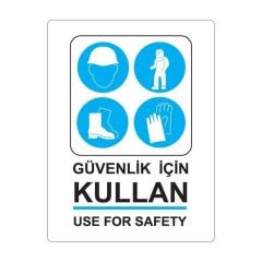 EKSTRAFIX GUVENLIK ICIN KULLAN LEVHA(YUL-414)25x35