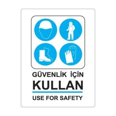 EKSTRAFIX GUVENLIK ICIN KULLAN LEVHA(YUL-414)25x35