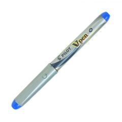 PILOT V-PEN DOLMAKALEM SILVER ACIK MAVI
