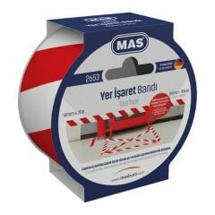 MAS YER ISARET BANDI 50MM X 27M 2653 KIRMIZI/BEYAZ