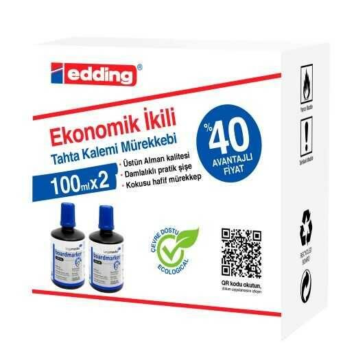 EDDING LEGAMAS  B.TAHTA MUREKKEBI 100ML MAVI 2 LI