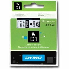DYMO ETIKET MAK.SER. D1 19mmx7m BEYAZ/SIYAH(45803)