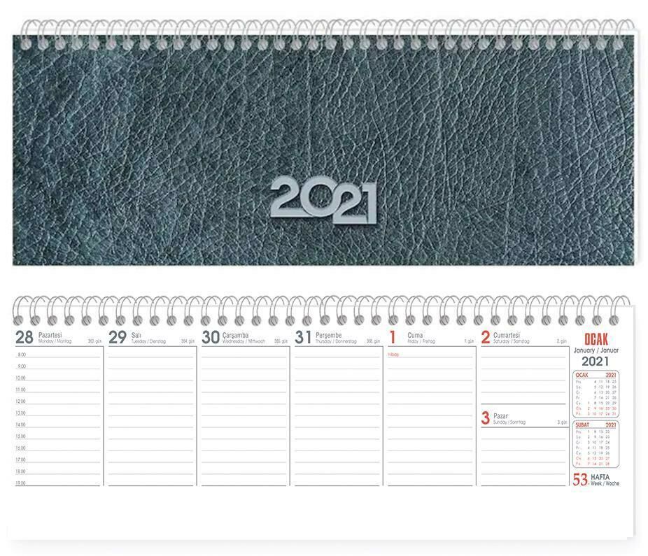 KESKIN HAFTALIK MASA TAKVIMI 12x33.5 (AJ-65)2024