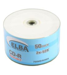 ELBA CD-R PRINTABLE 700MB/80MIN 50LI
