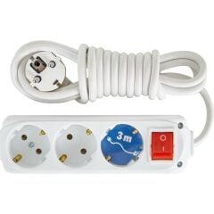 ALMERA 3 LU PRIZ  3mt TOPRAKLI ANAHTARLI MUTLUSAN