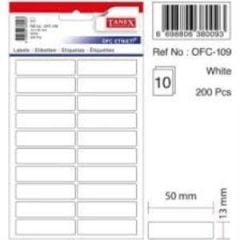 TANEX ETIKET BEYAZ 13*50MM 200LU (109)