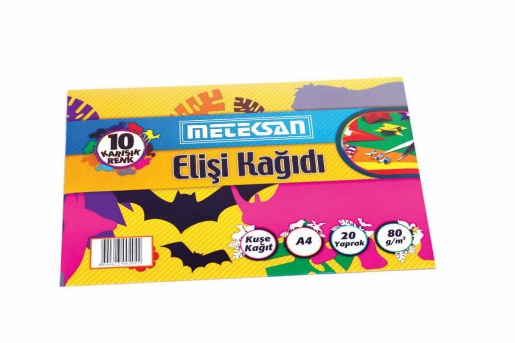 METEKSAN ELISI KAGIDI DOSYALI 10 RENK  20 LI