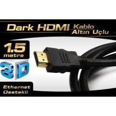 DARK 1,5mt HdmI 4k / 3d DESTEKLI ALTIN UCLU KABLO