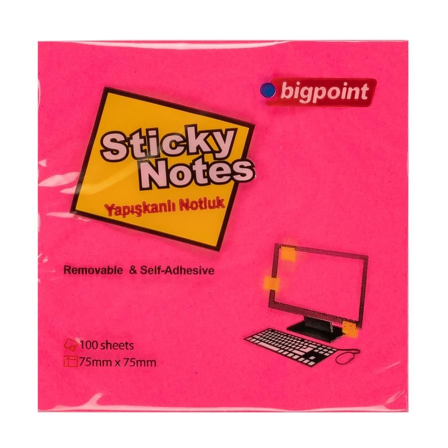 BIGPOINT YAP.KAGIT 75x75 NEON KIRMIZI (807)