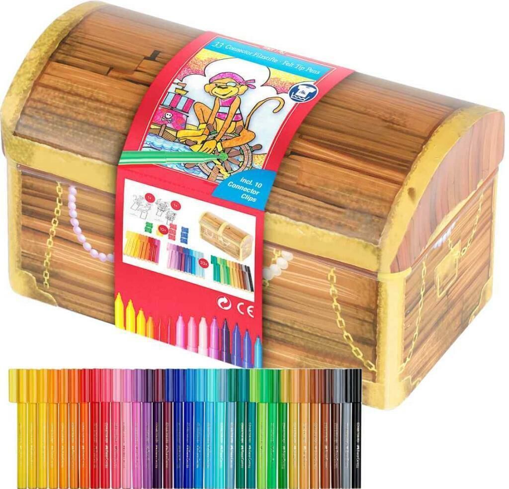 FABER EGLENCELI KECELI KALEM 33LU HAZINE KUTUSU